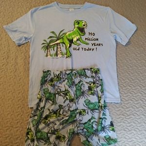 Boys pajama top and pajama shorts set